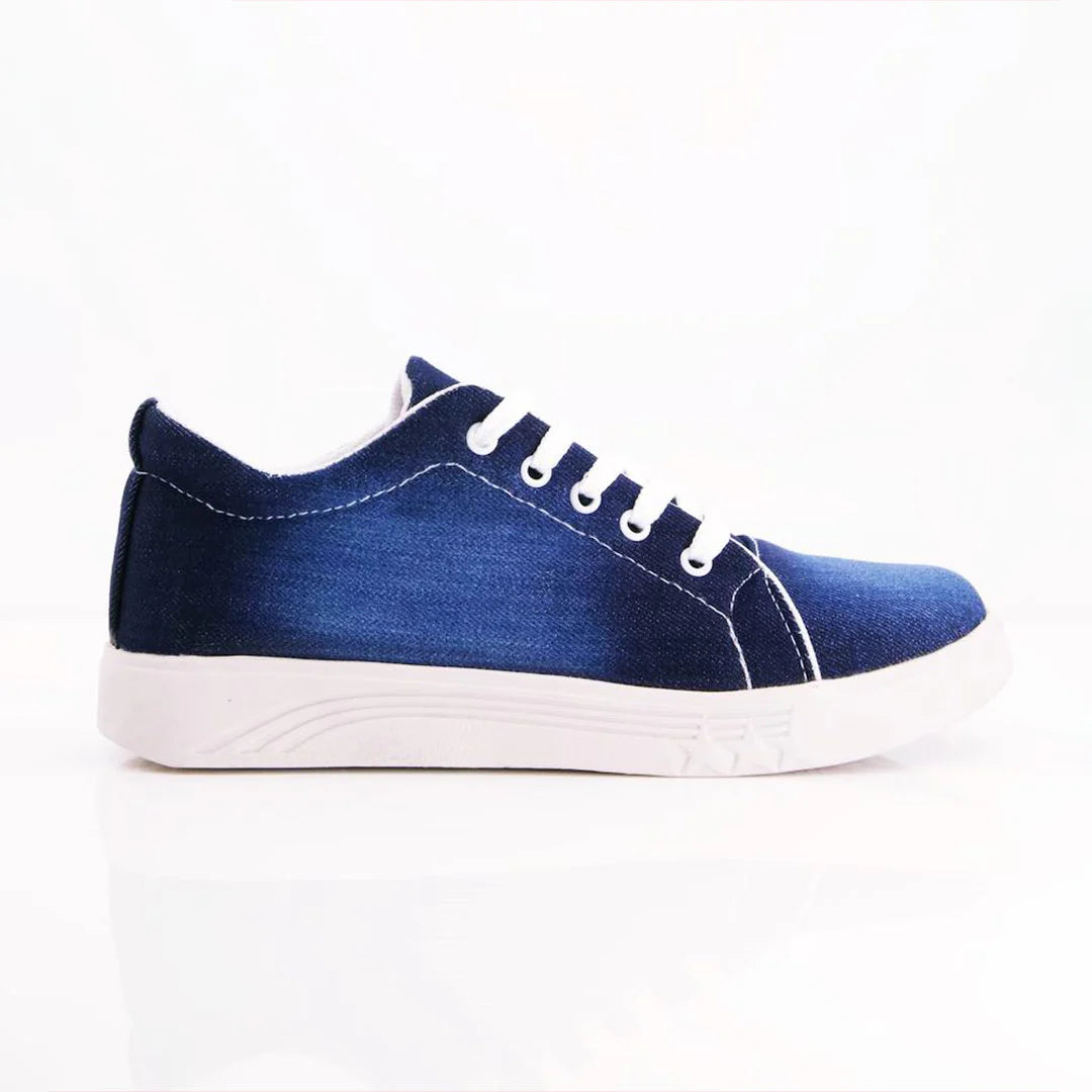 Step Up Blue Classic Lace-up Solid Sneakers -68